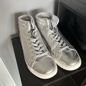 Fuego Silver High-Top Sneakers
